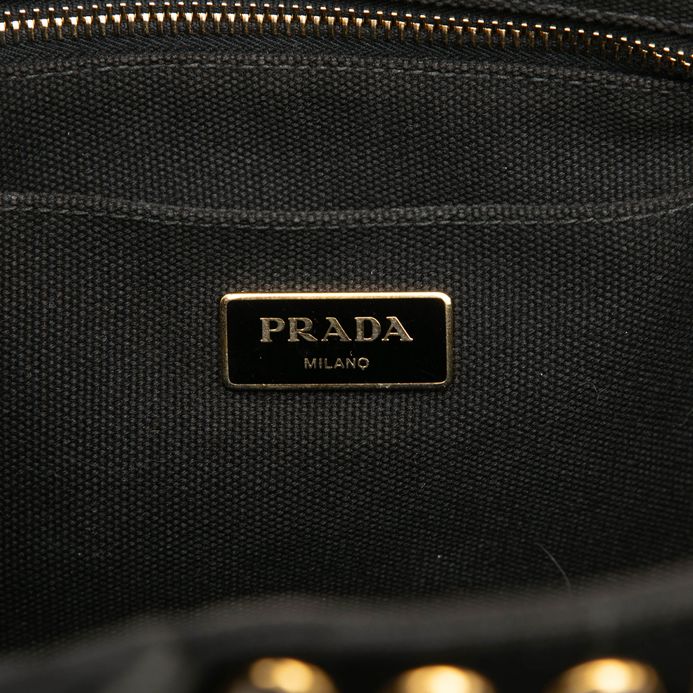 Pre-Loved Prada Small Canvas Canapa Bijoux Satchel - Picture 5 of 6